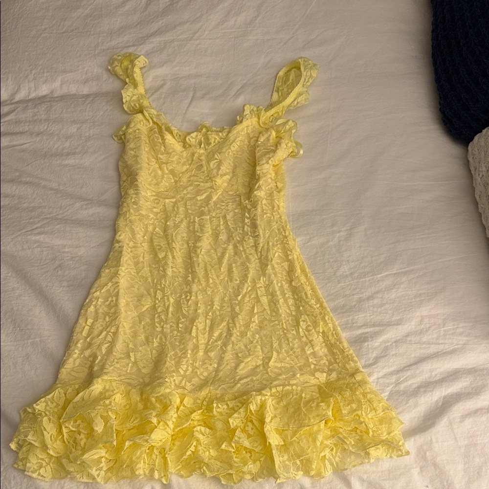 Hello Molly Yellow Mini Dress